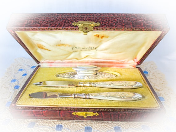 アンティークフランス製スターリングシルバーのマニキュアセット