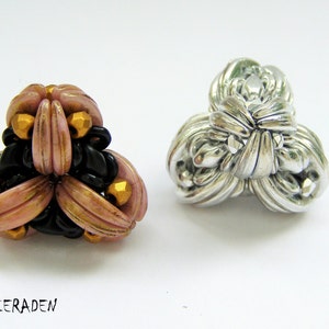 English pattern for beaded bead or cuffinks Little knot image 2