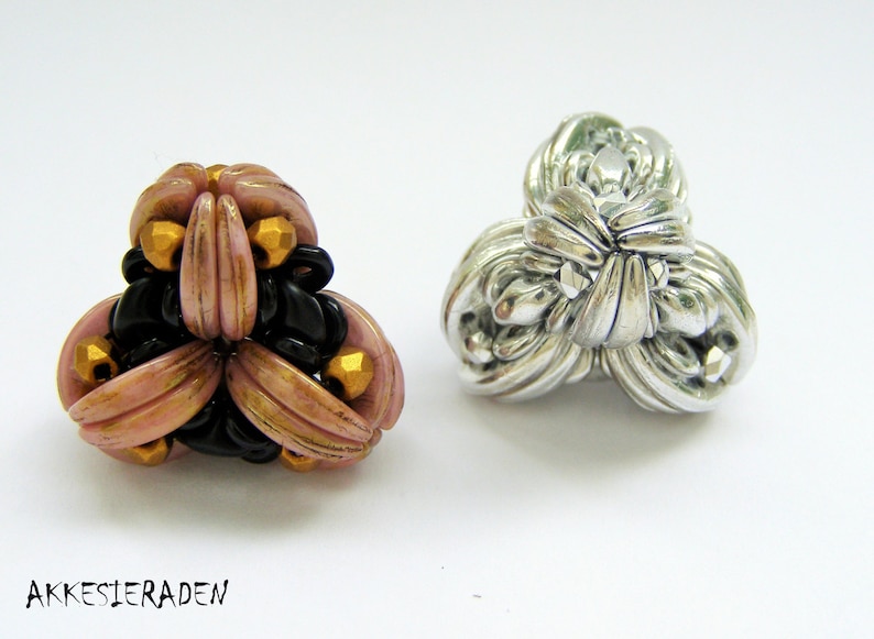 English pattern for beaded bead or cuffinks Little knot image 2