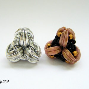 English pattern for beaded bead or cuffinks Little knot image 5