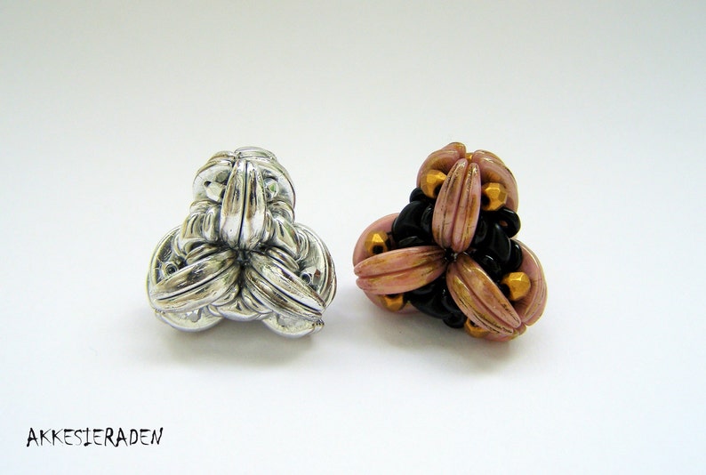 English pattern for beaded bead or cuffinks Little knot Etsy