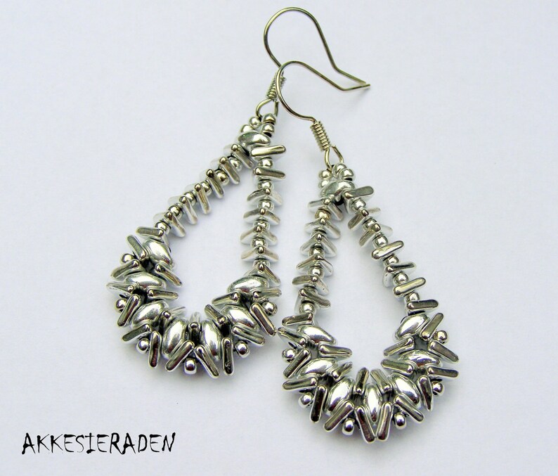 English Pattern for Tri Bead Earrings - Etsy