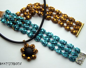 English pattern for the Forget me not Bracelet and Pendant