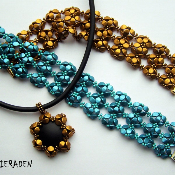 English pattern for the Forget me not Bracelet and Pendant