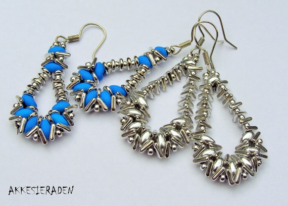 English Pattern for Tri Bead Earrings Etsy