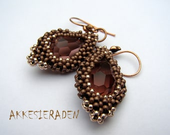 English pattern for the  Earrings with Drops