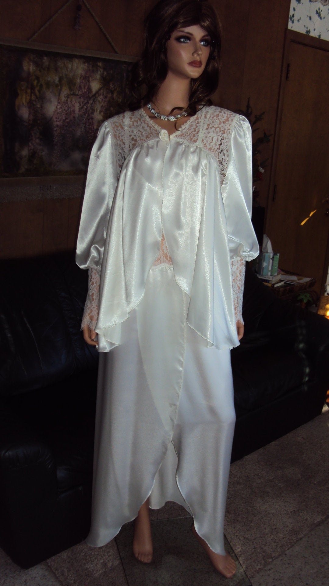 Vintage 90's JESSICA LYNN COLLECTION Bridal Trousseau White Long
