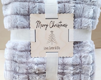 Christmas Gift Blanket Tag Holiday Present for Spouse Girlfriend Boyfriend Realtor Gift Neighbor Present