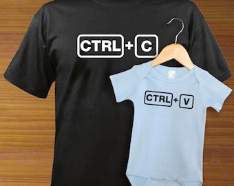 Ctrl C Ctrl V Shirts, Geek Gift Idea, Techie Gifts, Geek Baby, Geek Shirt, Pink Toddler Shirt, Geek Gift, Bodysuit Shirt, Adult Tee Shirts