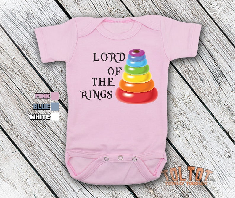 Bodysuit or Toddler Shirt Lord Of The Stacking Rings Baby image 1