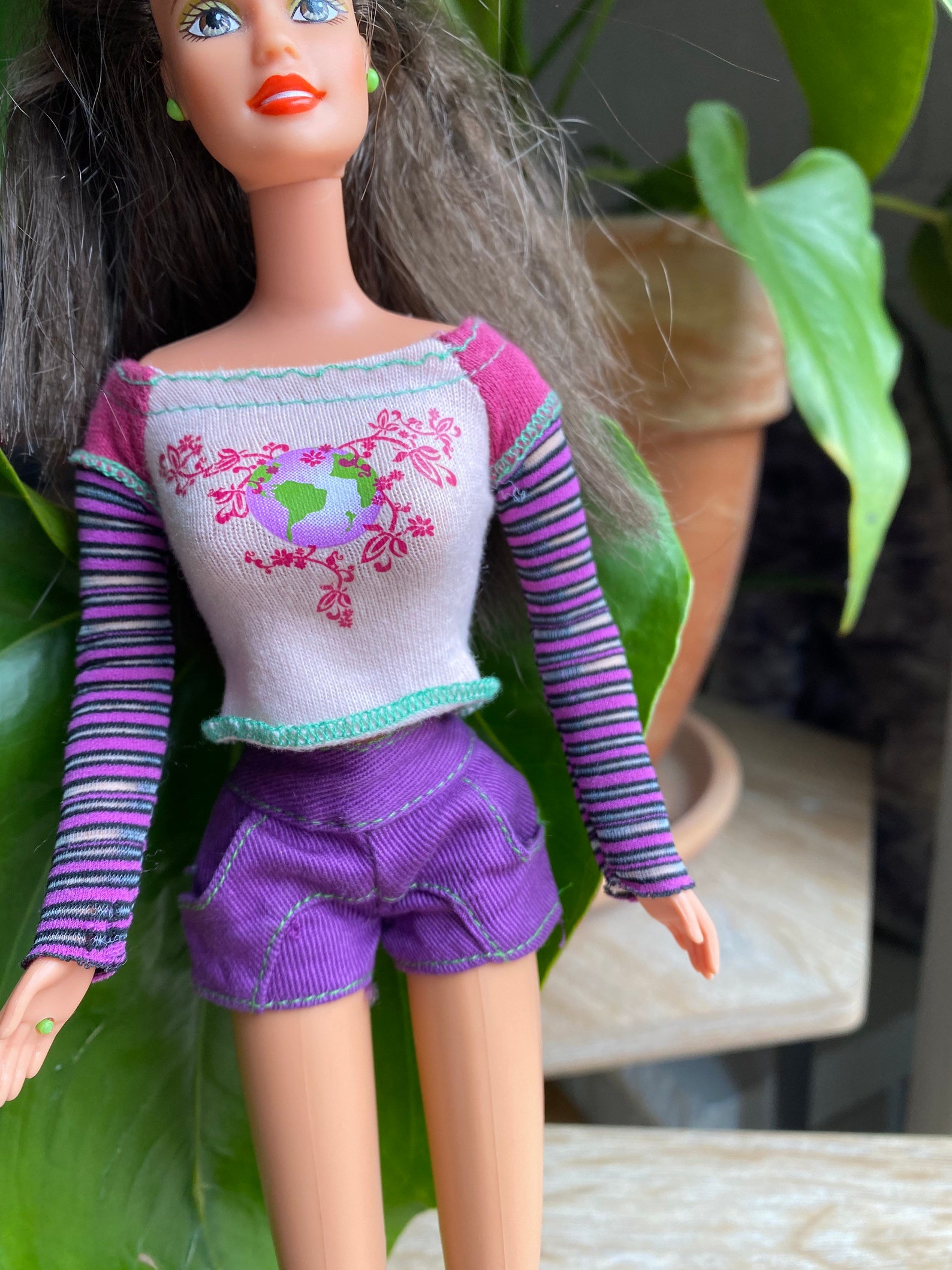Barbie Doll Clothes Set Barbie Short Shorts Puple Cool With - Etsy UK