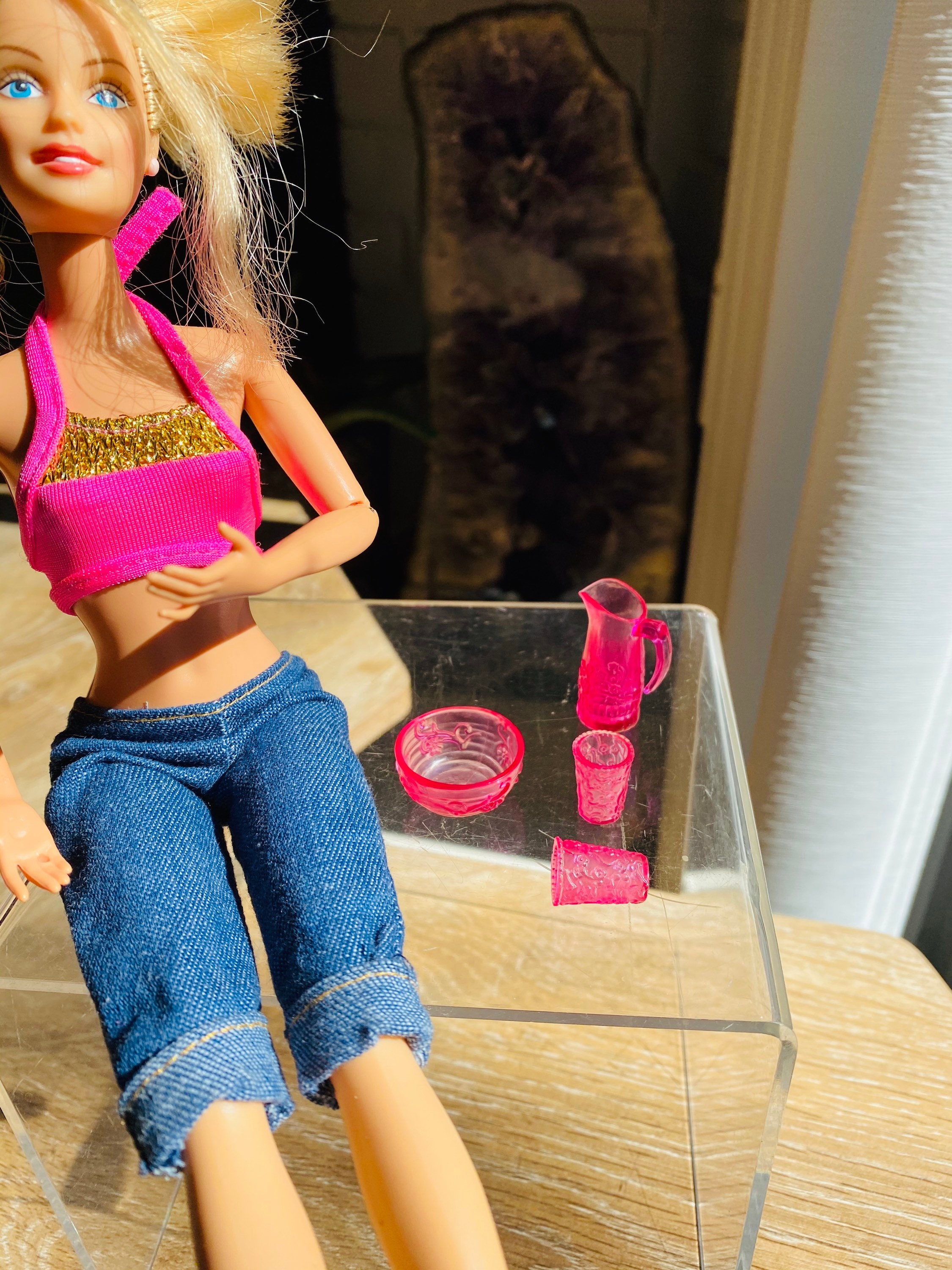 Barbie doll clothes lot Barbie denim jean capris Halter top Etsy