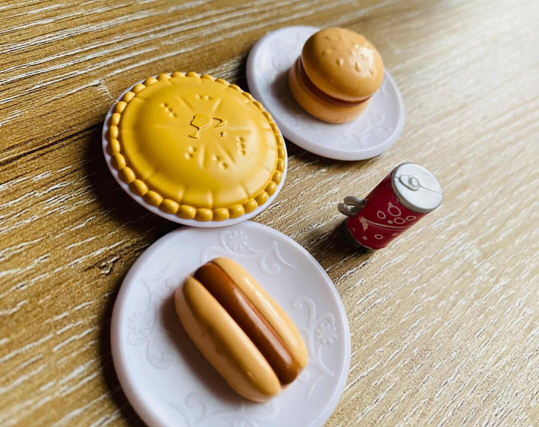 Barbie Doll Food Miniature Lot, Top American Favourite Foods, Hot Dog