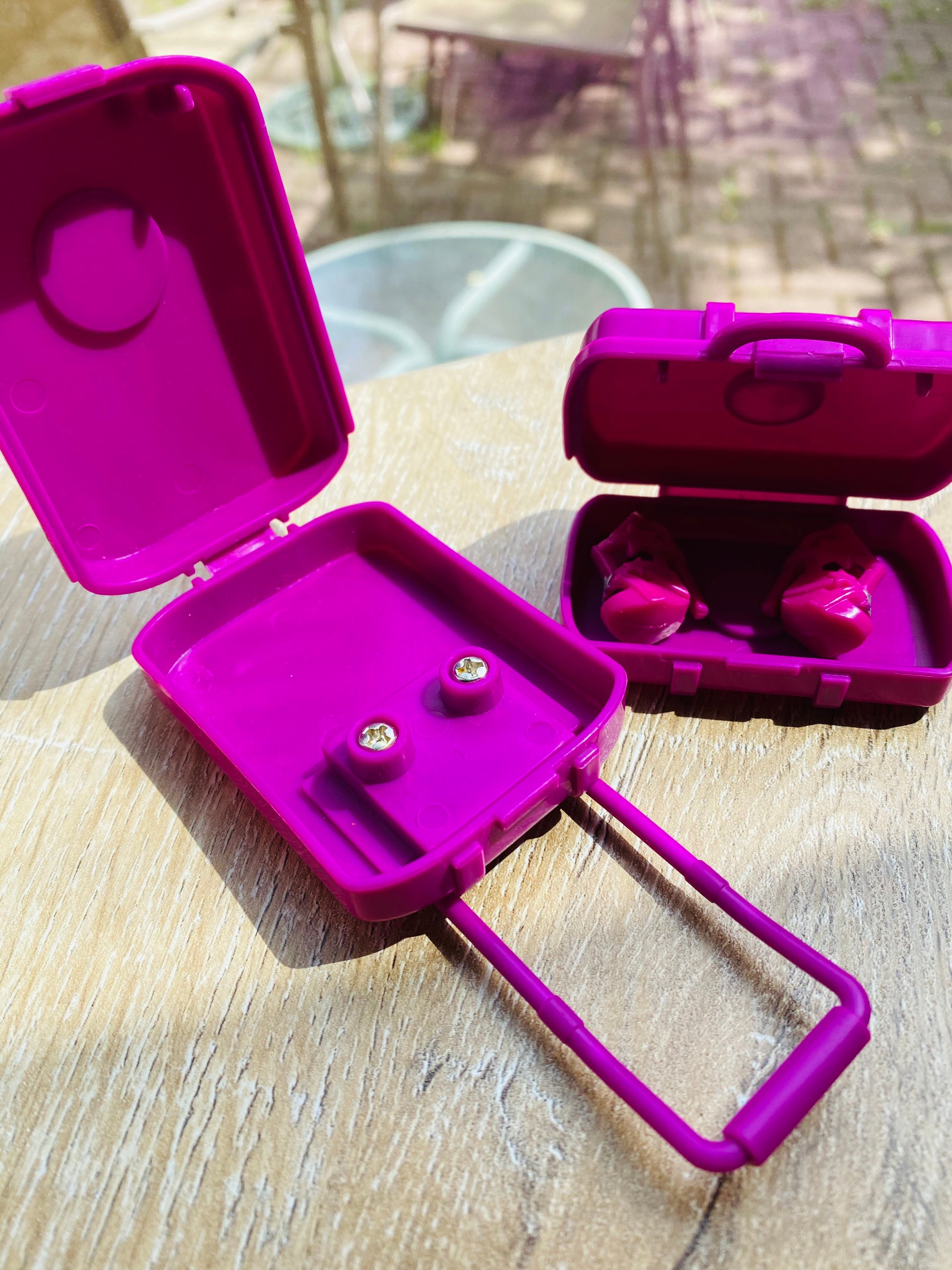 Barbie doll luggage lot Barbie 2 piece Purple luggage set Etsy