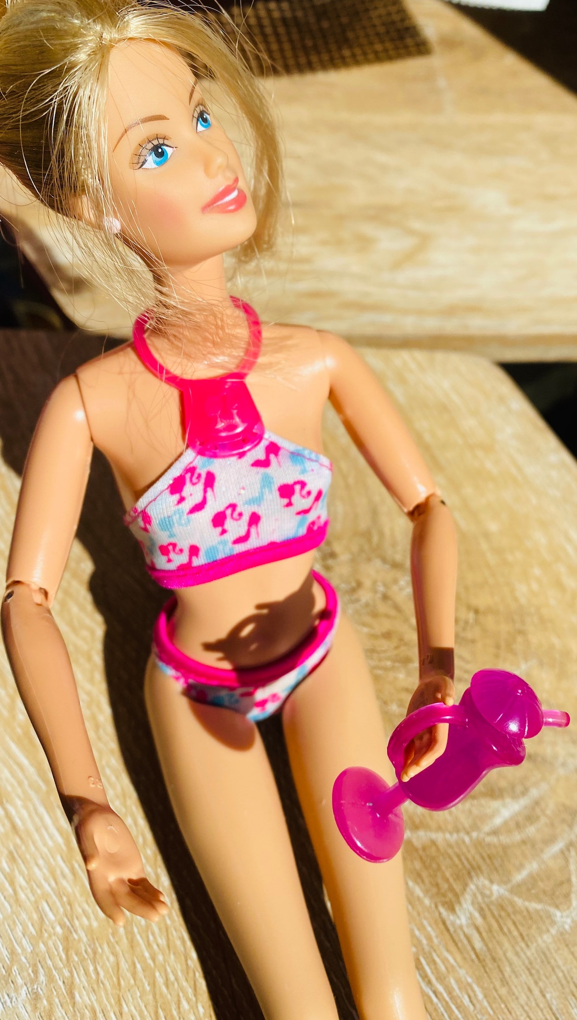 Barbie doll bathing suit Barbie 2pc sparkly logo with tall | Etsy