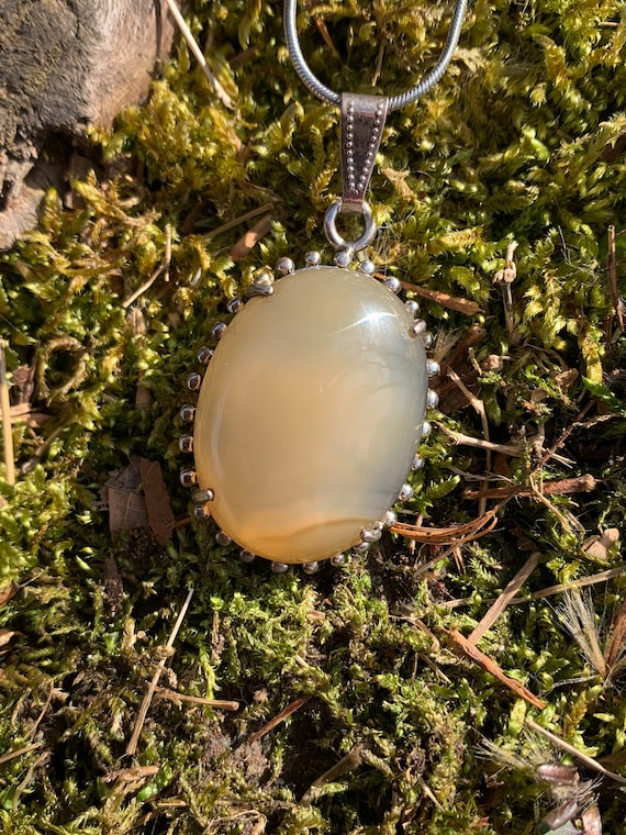 Natural Blush Agate Necklace