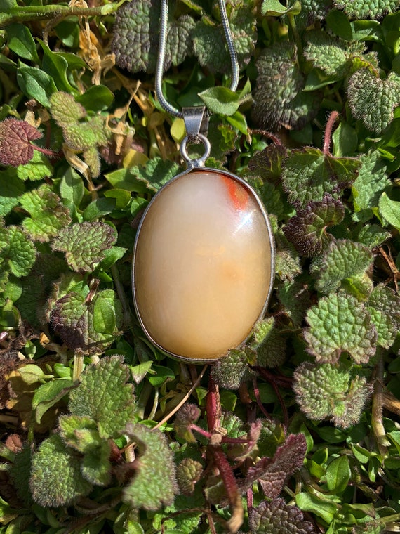 Natural Red Spot Agate Necklace