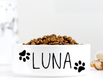 custom dog bowl with name, personalized bowl, ceramic dog bowl, dog bowl, dog water bowl, pet bowl, pet food bowl, dog food bowl, dog bowls