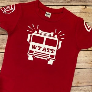 Fire Truck Birthday Shirt - Personalize Me!
