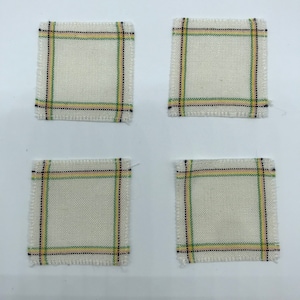 Handwoven miniature dollhouse napkins