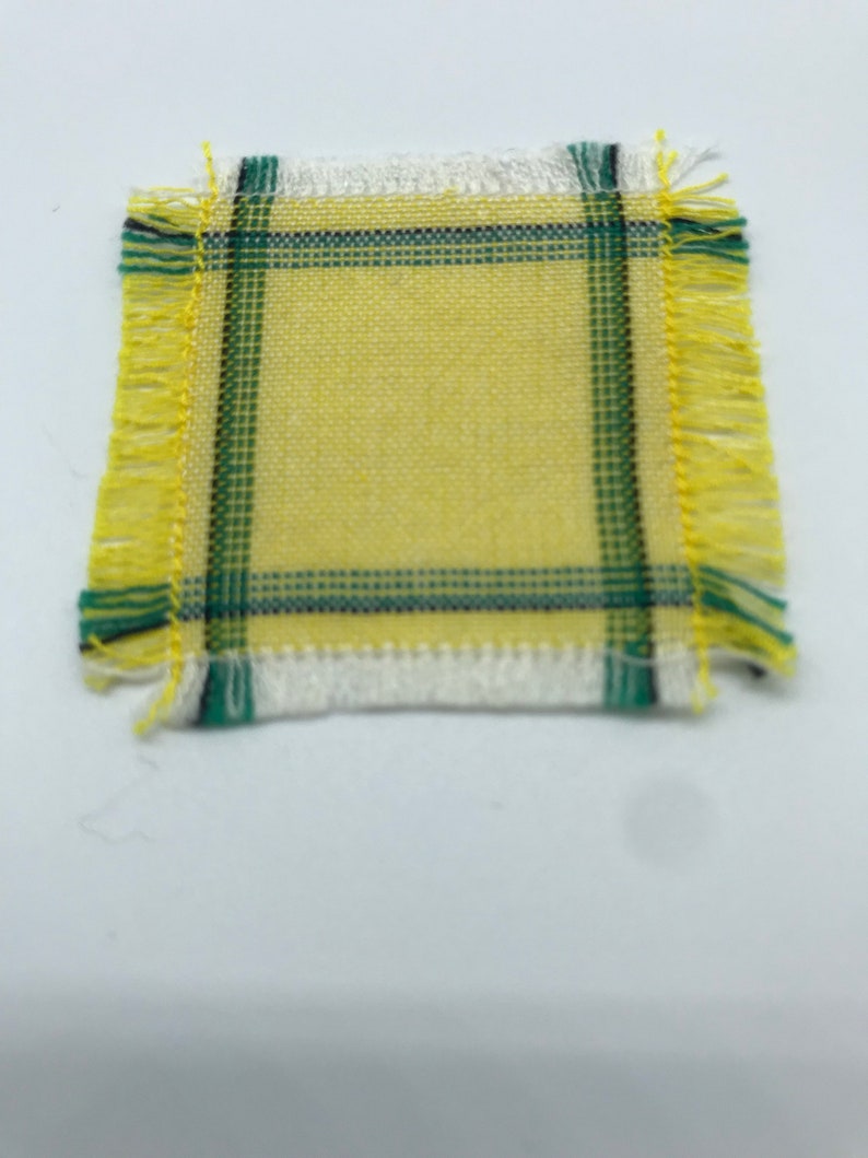 Handwoven miniature dollhouse napkins image 3