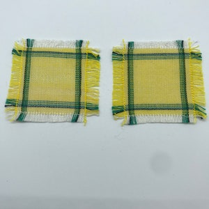 Handwoven miniature dollhouse napkins image 2