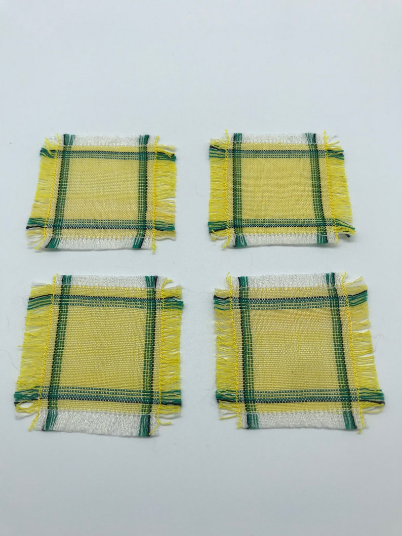 Handwoven miniature dollhouse napkins image 1