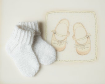 Baby socks 100% cashmere / newborn socks cashmere / Unisex baby socks / baby shower gift / hand knitted socks / soft socks / winter socks