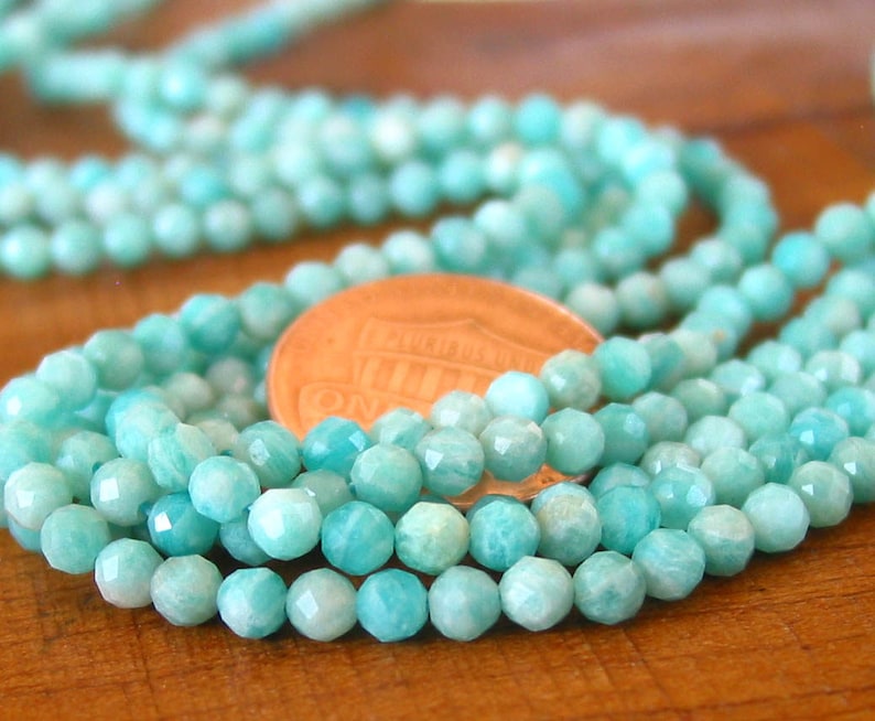 6mm Round light sapphire Glass Beads 15/" Loose Strand