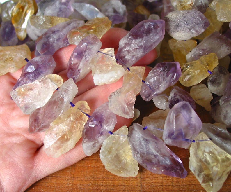 Half Full strand 7 15 LARGE 20mm 55mm Rock Quartz DROP style GRADUATED rough point stick chip beads gemstone tusk chip