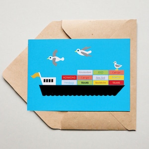 Postkarte Boot | in A6 Format