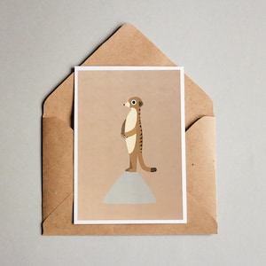 Karte Erdmännchen | in A6 Format