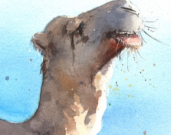 Watercolor Camel Art Print by Eric Sweet