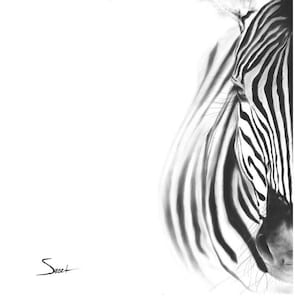 Zebra wall art - black and white zebra painting, zebra decor, modern animal decor, wildlife wall art, animal lover gift, zebra wall art