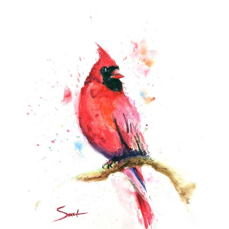 Cardinal Watercolor Etsy