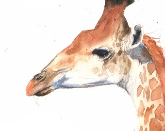 Giraffe Original Watercolor Painting by Eric Sweet