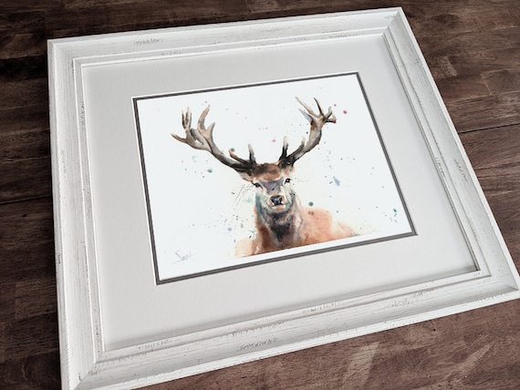 Deers and Turkeys Poster 30/" x 8.5/" Personalized Custom Name Painting Printing
