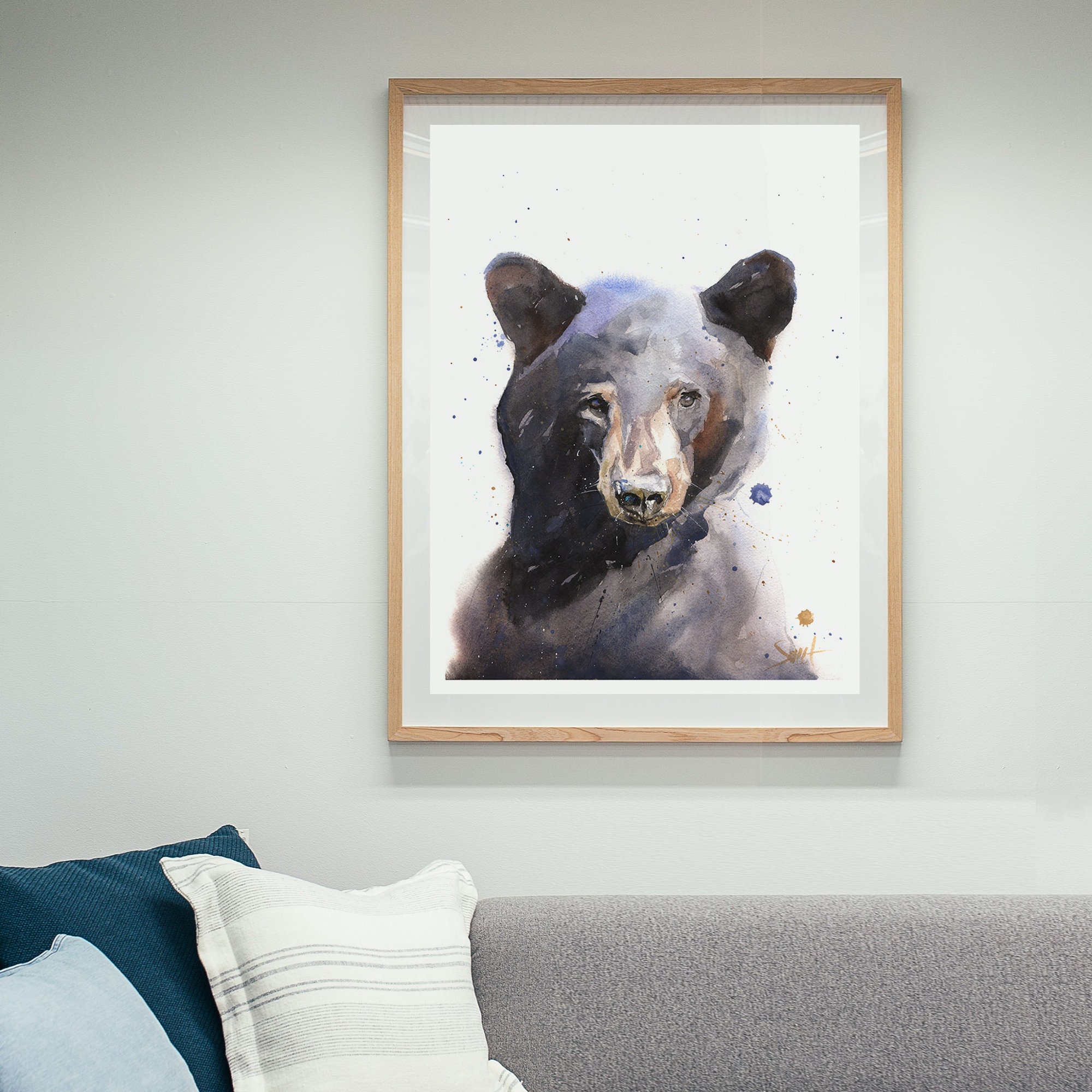 Black Bear Cub Watercolor Painting Art Print by Eric Sweet | Etsy UK
