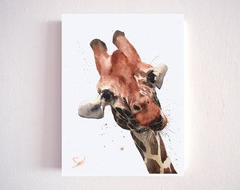 キリンのクレパス画 木製フレーム付き 楽天市場】キリン（テーマ（絵画）動物）（アート・美術品・骨董
