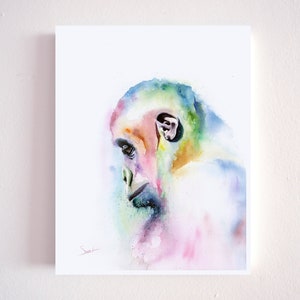 Gorilla Art Print Monkey Painting Watercolor Decor by Eric Sweet image 3