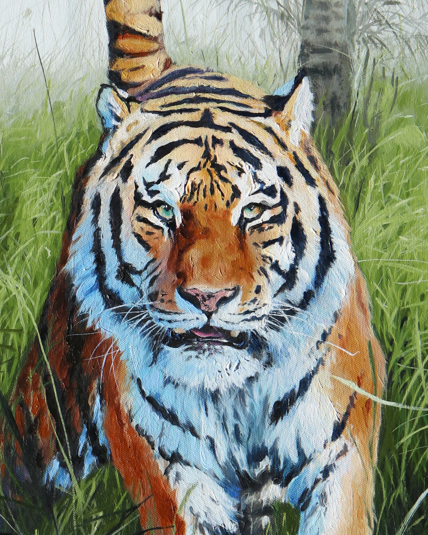 『発見うー特価』　Aykid Tiger アイキッド　タイガー　絵画　油絵 Tiger Original Oil Painting by Eric Sweet - Etsy
