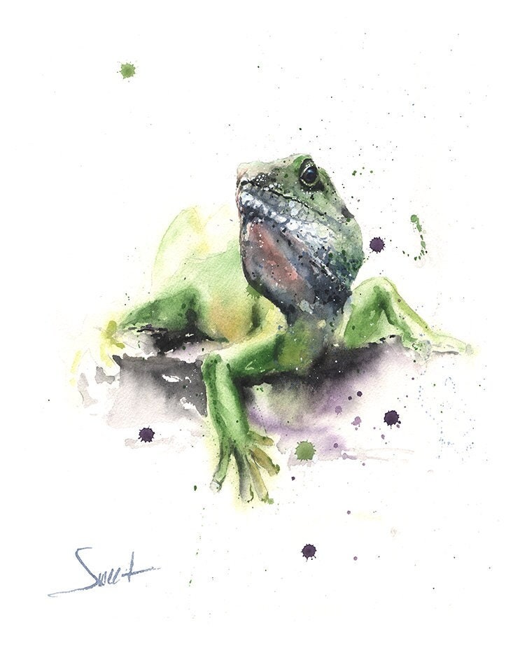 Watercolor Lizard Gecko Art Print Painting By Eric Sweet | Etsy Canada