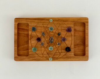 Bandeja de geometría sagrada personalizada