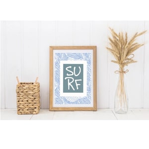 Vintage Surfer Boy Digital Wall Art Beach Wall Art Stampa digitale da parete Beach Boy Surfer Boy 8 x 10 pollici