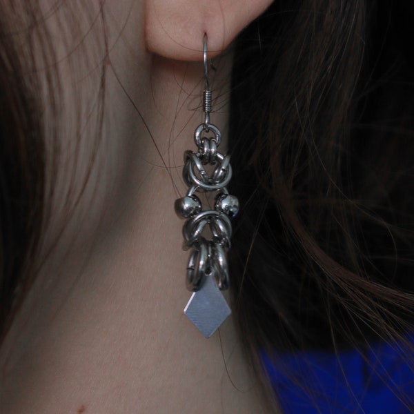 Boucles d'oreilles "Mei" en acier inoxydable