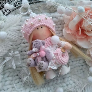 Textile Doll Tilda Angel Handmade Fabric Doll Angel Textile Doll Cloth Doll Interior Decor Doll Unique Baptism Gift