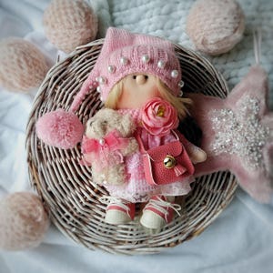 Handmade Doll Tilda Textile Interior Doll for Present Interior Decor Doll  OOAK Rag Doll Nursery Decor Doll Boudoir Doll Exclusive Doll