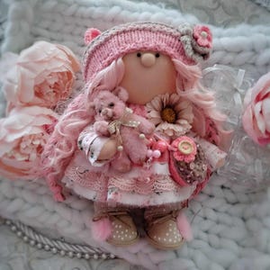 Handmade Doll Tilda Style Interior Doll Fabric Doll Exclusive Textile Doll Cute Easter Gift Girl Heirloom Doll OOAK Rag Doll Nursery Decor