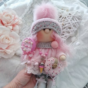 Handmade Tilda Textile Doll Handcrafted Tilda Fabric  Doll Unique Rag Doll One-of-a-Kind  Doll Tilda Textile Doll Home Decor Doll