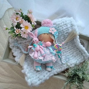 Cloth Doll Handmade Textile doll Tilda Fabric Doll Tilda OOAK Interior Doll Interior Design Doll
